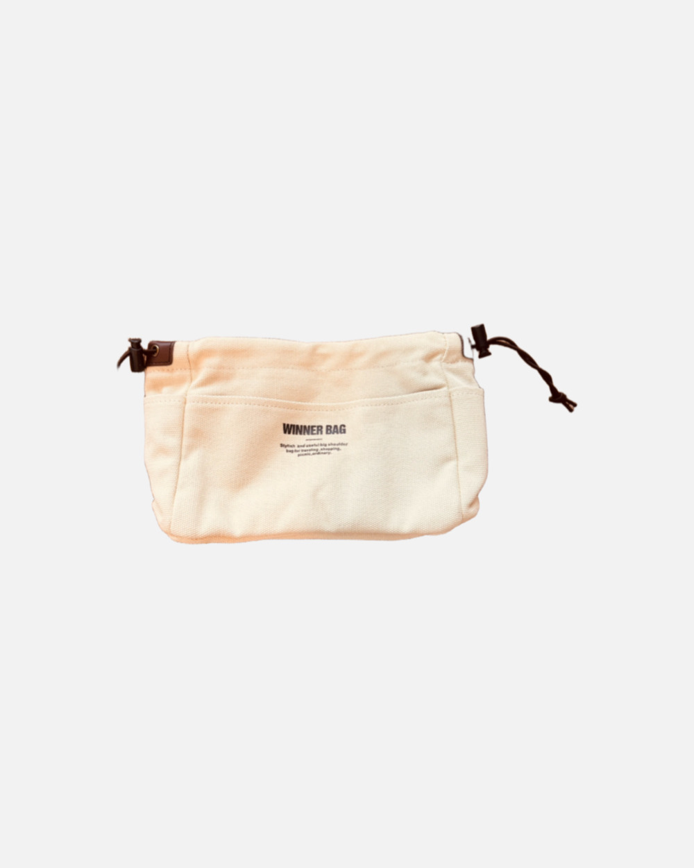Winner Bag Canvas Drawstring Cosmetic and Handbag Organizer Pouch